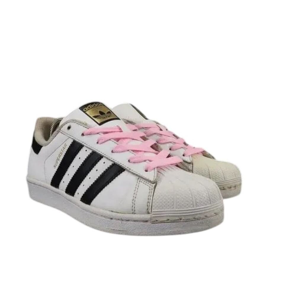 Adidas Shoes Kids 7 Sneakers Superstar Lifestyle Classic White Black Casual Low - Picture 14 of 14